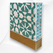 Moroccan MOP Inlay Waterfall Console Table Green 4