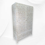 Mother of Pearl Inlay Armoire Floral White 2