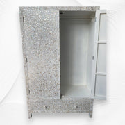 Mother of Pearl Inlay Armoire Floral White 4