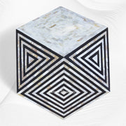 Black Mother Of Pearl Inlay Octagonal Side Table 3