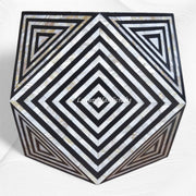Black Mother Of Pearl Inlay Octagonal Side Table 4