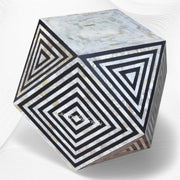 Black Mother Of Pearl Inlay Octagonal Side Table 2