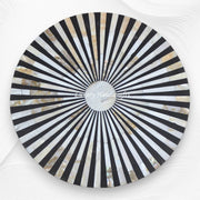 Mother Of Pearl Inlay Stripe Side Table Black 2