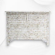 Mother Of Pearl Inlay Floral Chest Of Four Drawers Ivory 5
