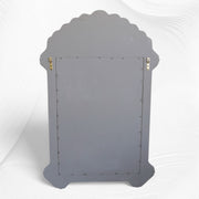 Grey Mother Of Pearl Inlay Floral Circle Mirror 2