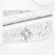 Mother Of Pearl Inlay Long Curved Leg Desk White 4