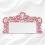 Mother Of Pearl Inlay Scalloped Mirror Pink 1