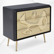 Music 3 Drawer Brass Chest 2