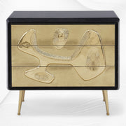 Music 3 Drawer Brass Chest 5