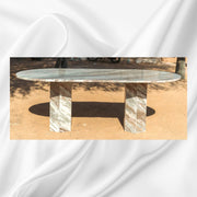 Myra Fantasy Brown Marble Dining Table 8 Seater