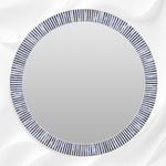 Nala Bone Inlay Striped Round Mirror Blue 1