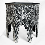 Naomi Bone Inlay Octagonal Large Side Table Pink 3