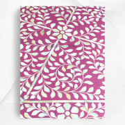 Naomi Bone Inlay Octagonal Large Side Table Pink 2