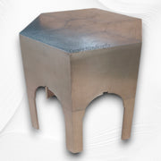 Naomi Nickel Embossed Octagonal Large Side Table 3