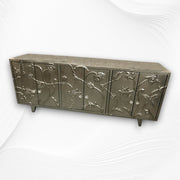 Nickel Embossed Flower Carved Buffet 4