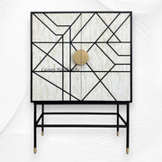 Nola Full Bone Inlay Bar Cabinet 2