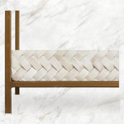 Buy Nora Herringbone Bone Inlay Bedside Table – Stylish & Functional Nightstand