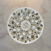 Om Medallion Flower Abalone Yellow MOP 1