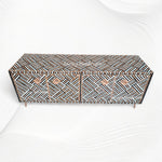 Optical Bone Inlay Media Console Brown 2