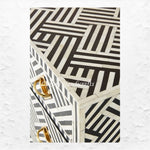 Optical Bone Inlay 3 Drawer Chest Black 3