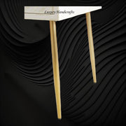 Optical Bone Inlay Desk 2 Drawers White 5