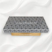 Optical Bone Inlay Rectangle Coffee Table Black 4