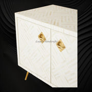 Optical Bone Inlay Media Console White 4