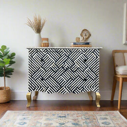 Optical Estelle Bone Inlay 2 Drawer Chest Black 7