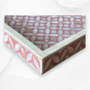 Pink MOP Inlay Tray Geometric Design 4