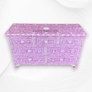 Purple Mother Of Pearl Inlay Chest Of 7 Drawers Large 1