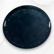 Quatrefoil MOP Inlay Round Mirror Black 5