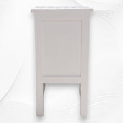 Quote Mother Of Pearl Inlay Bedside 2 Drawer White