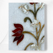 Red Carnelian Lotus Table Top Round 3