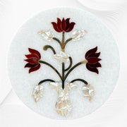 Red Carnelian Lotus Table Top Round 4