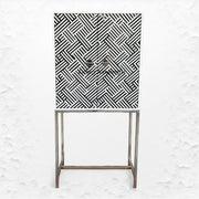 Resin Inlay Optical Bar Cabinet Black 5