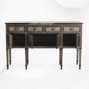 Ronaldo Teakwood MOP Inlay Sideboard Walnut Finish 2