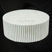 Bone Inlay Illusion Stripe Center Table Grey 3