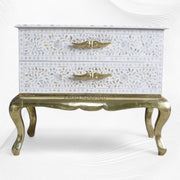 Royal MOP Inlay 2 Drawer Chest White