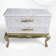 Royal MOP Inlay 2 Drawer Chest White