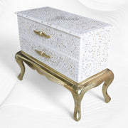 Royal MOP Inlay 2 Drawer Chest White