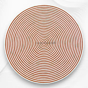 Rue Bone Inlay Table Top Round Orange