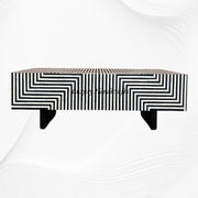Stripe Bone Inlay Coffee Table Black 1