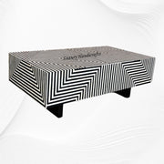 Stripe Bone Inlay Coffee Table Black 2
