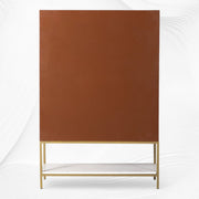 Scroll Vine Bone Inlay Bar Cabinet Blue 8