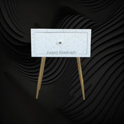 Scroll Vine Bone Inlay White Bedside Table