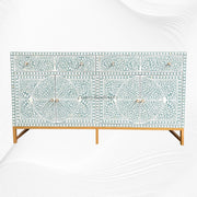 Bone Inlay Scroll Vine Buffet Green 1