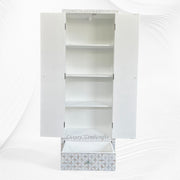 Star Mother Of Pearl Inlay Wardrobe White 3
