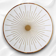 Starburst Marble Brass Inlay Round Coffee Table 1