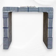 Savi Stripe Bone Inlay Console Blue