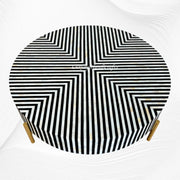 Stripe MOP Inlay Coffee Table Black Gold  2